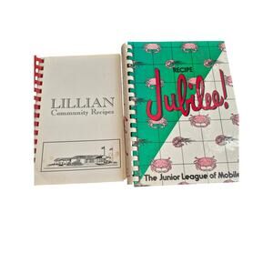 2 South Alabama Cookbooks 1980 Lillian Recipes & 1988 Jubilee Jr League Mobile